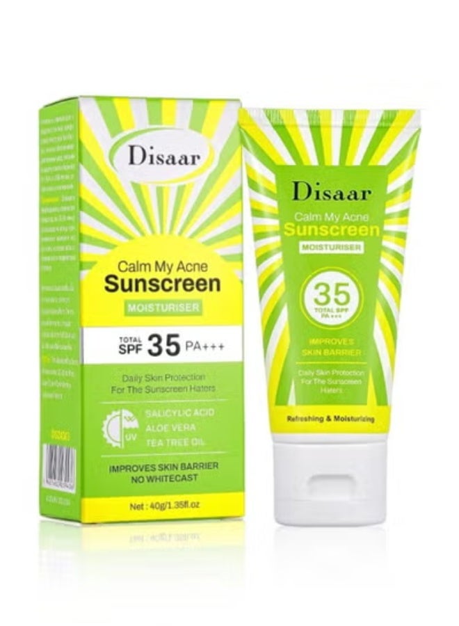 Calm My Acne Sunscreen Moisturiser Spf 35 PA 40 g